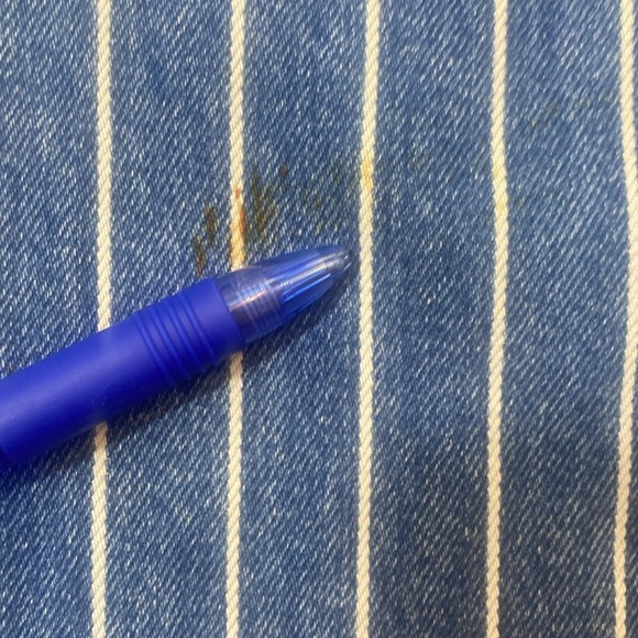 Striped High Rise Mom Jean Cropped 100% Cotton - Picture 14 of 15